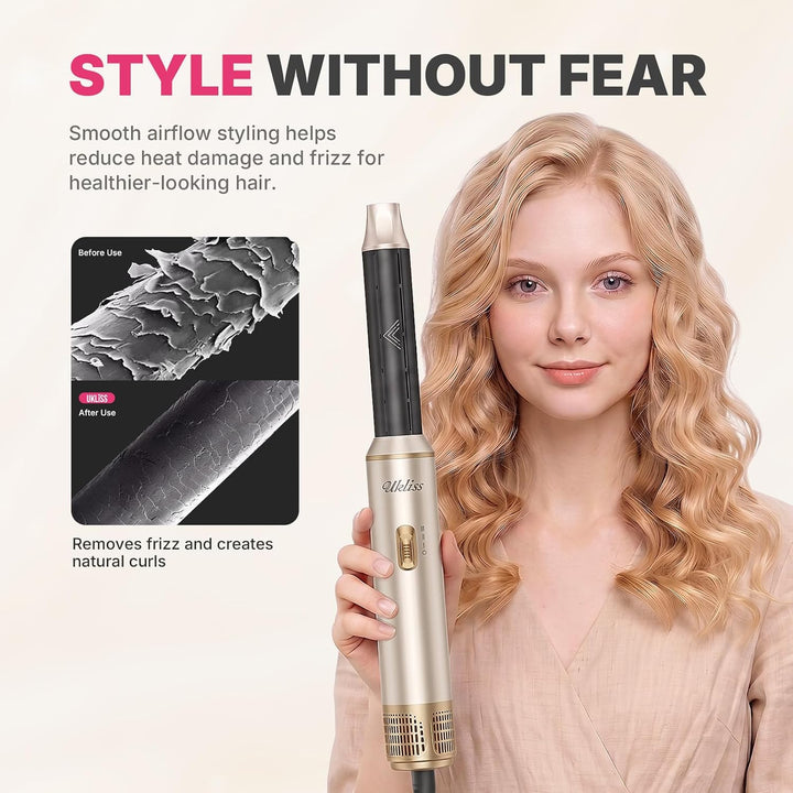UKLISS 5 in 1 Hairstyler - Airstyler Pro Hair Styler Set | 1000w Rundföhnbürste Haarstyler zum Trock