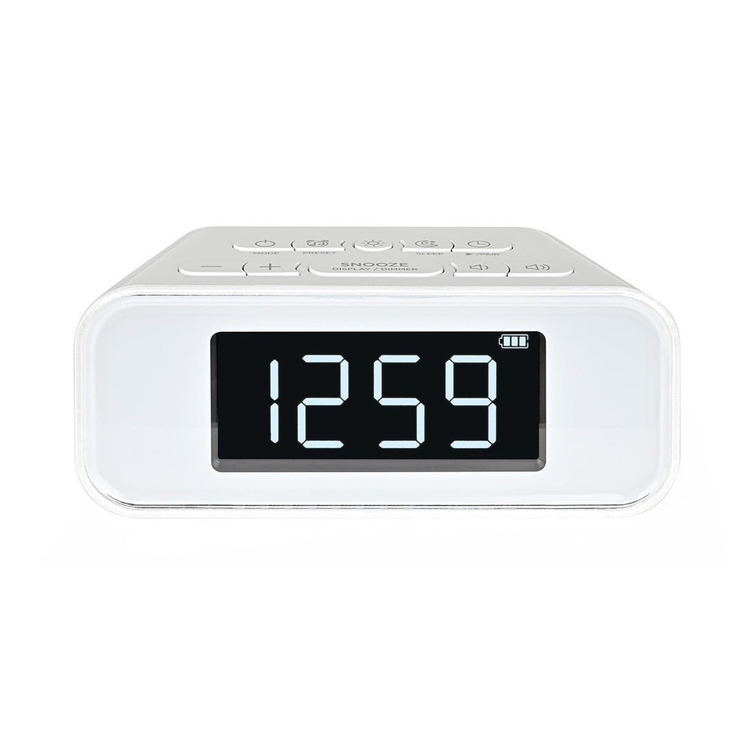 Silva Schneider UR 4200 BT – Kompaktes UKW-PLL-Uhrenradio mit Akku, Bluetooth, Dual-Alarm, Nachtlich