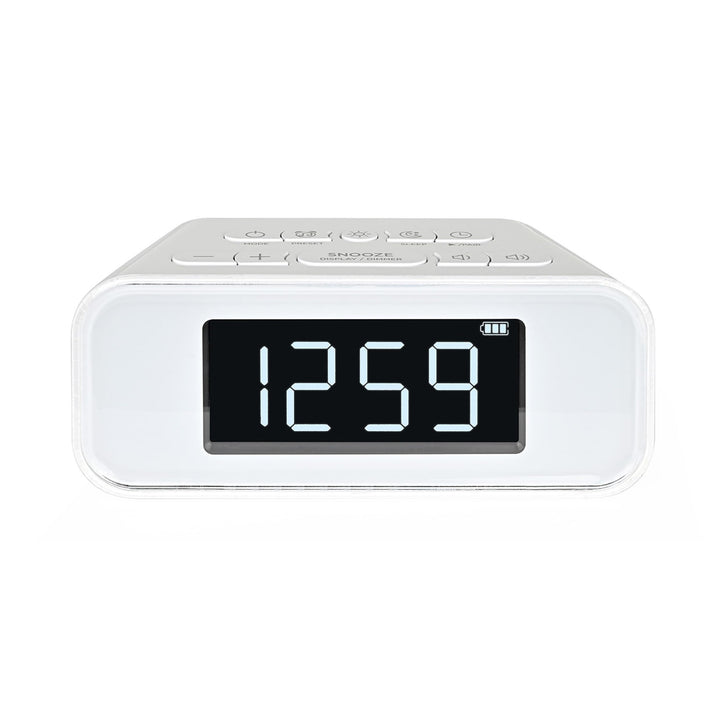 Silva Schneider UR 4200 BT – Kompaktes UKW-PLL-Uhrenradio mit Akku, Bluetooth, Dual-Alarm, Nachtlich