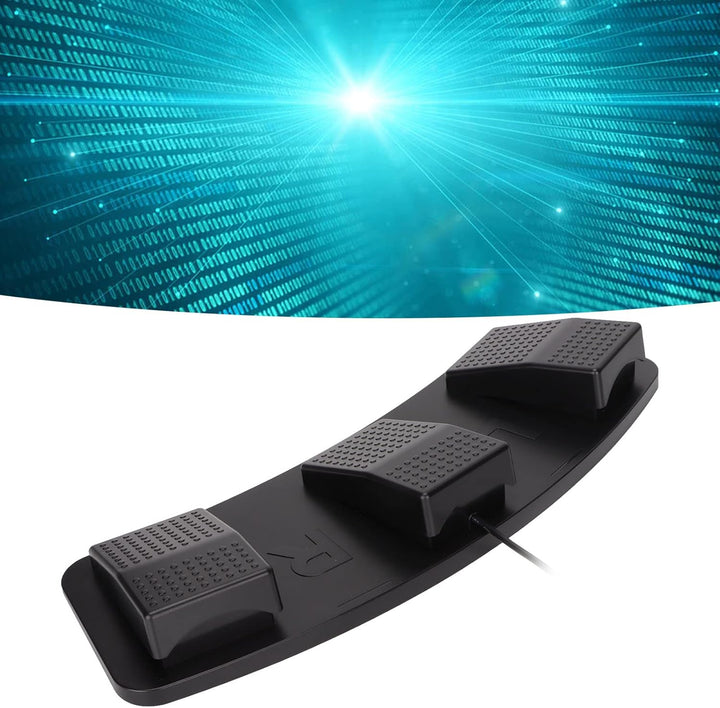 ASHATA USB-Fusspedal, USB-Dreifach-Fussschalterpedal, Multifunktionales, Ergonomisches Dreifach-Fuss