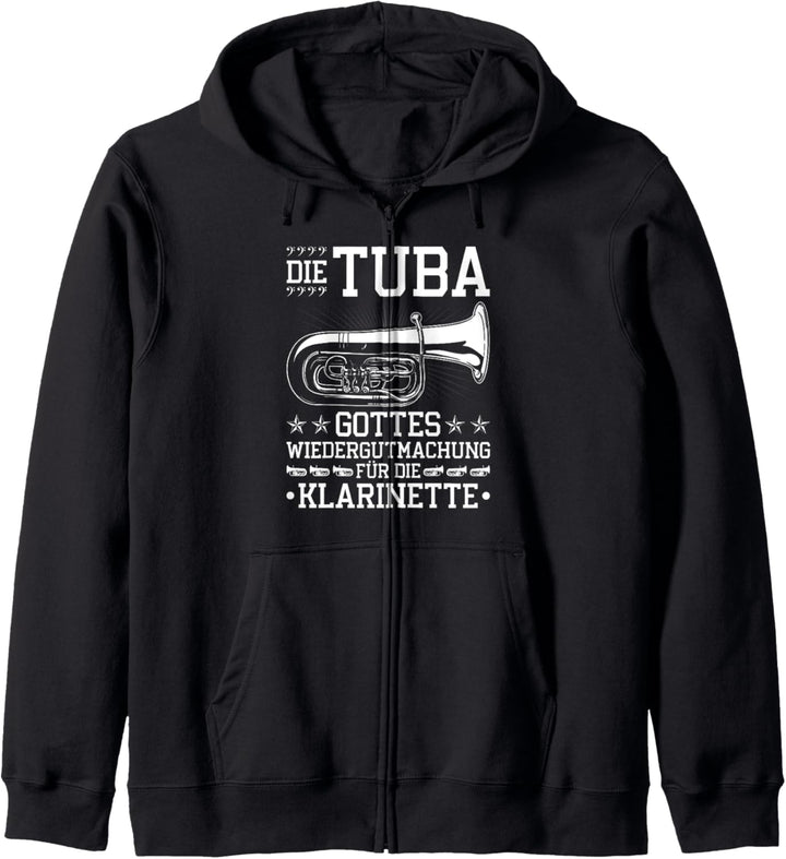 Tuba Wiedergutmachung, Lustiges Blasmusik Bass Tubist B Tuba Kapuzenjacke