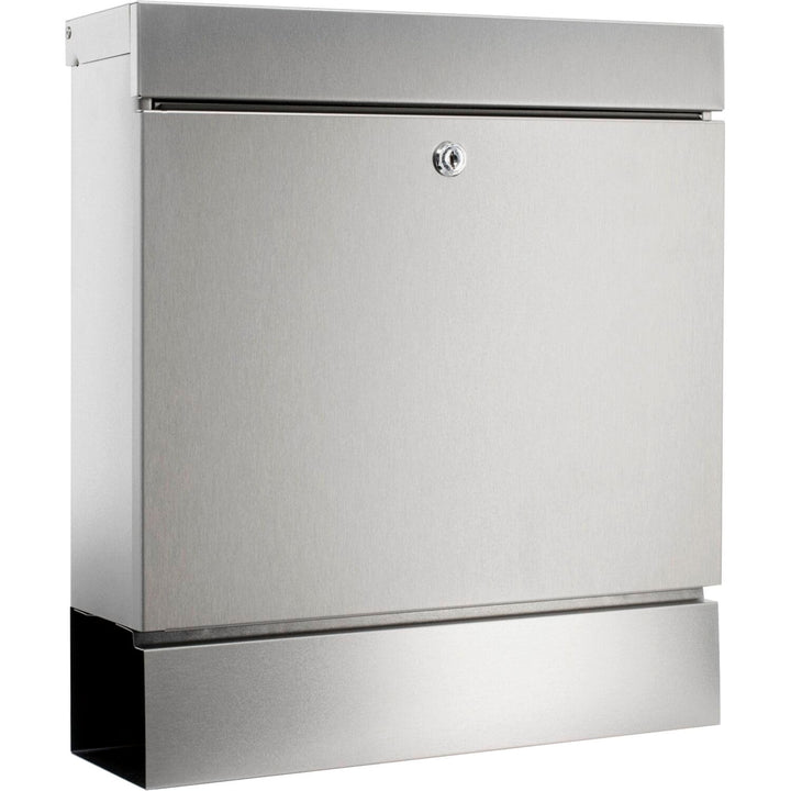 BURG-WÄCHTER Briefkasten Edelstahl mit Zeitungsbox, DIN C4 Einwurf-Format, Mit 2 Schlüssel, Seattle