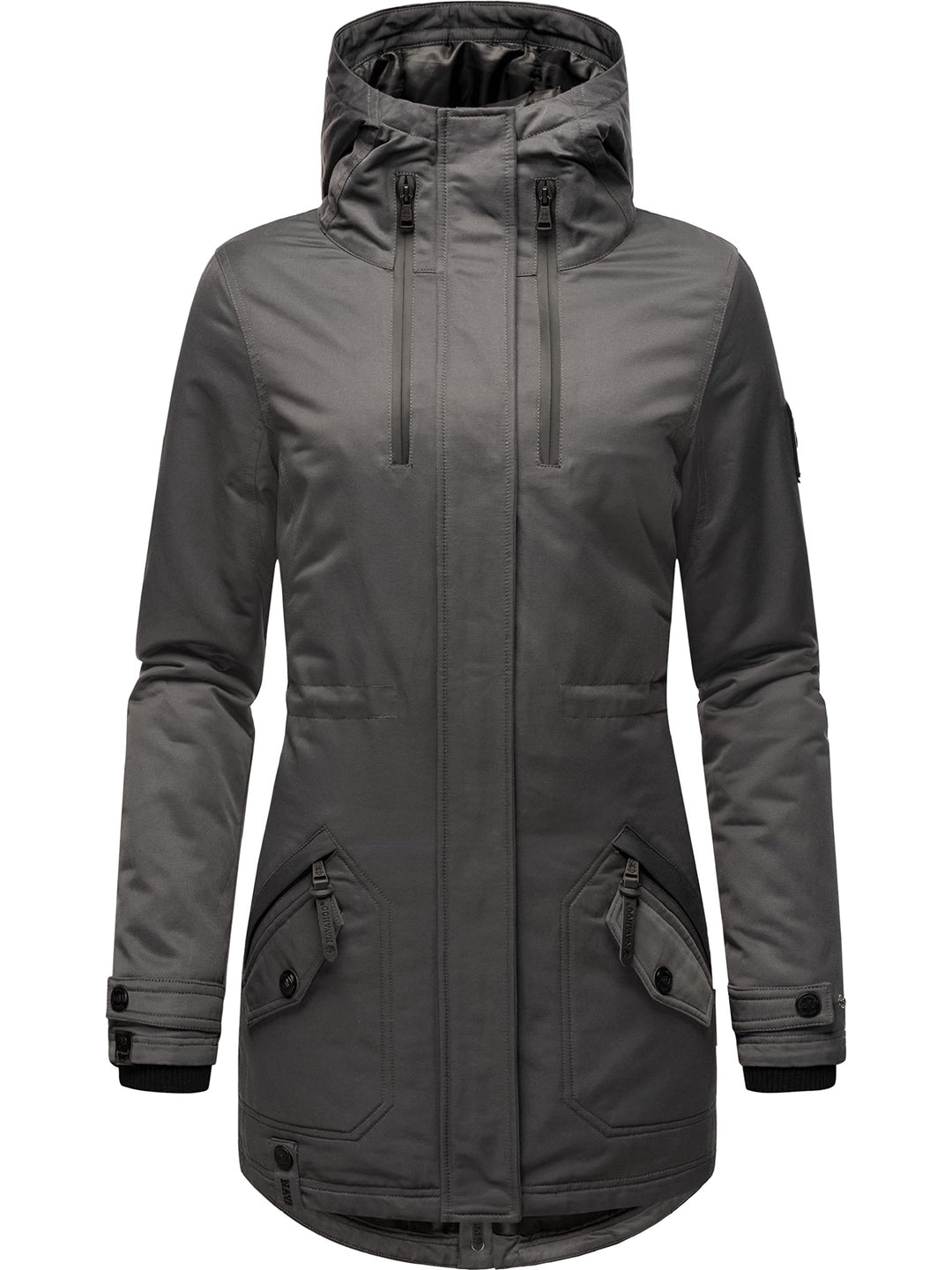 Navahoo Damen Warmer Winter Kurzmantel Avrille II XS-XXL XS Anthracite, XS Anthracite