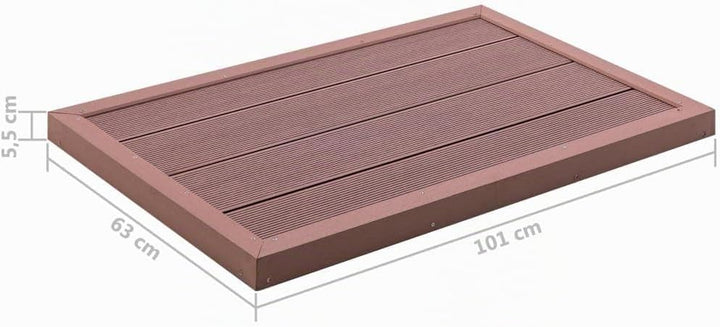 vidaXL Bodenelement für Solardusche rutschfeste Oberfläche Unterseite Bodenplatte Pool Gartendusche