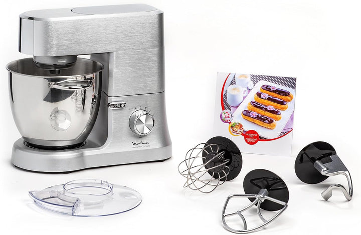Moulinex Masterchef QA810D Planetary Knetmaschine, 6,7 Liter, Küchenmaschine mit Schneebesen, Schnee