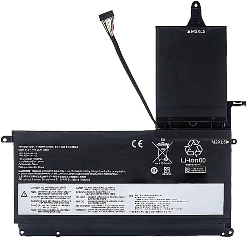 XITAIAN 14.8V 4250mAh 63Wh 45N1166 45N1167 Ersatz Laptop Akku für Lenovo ThinkPad S5 S531 S5-S531