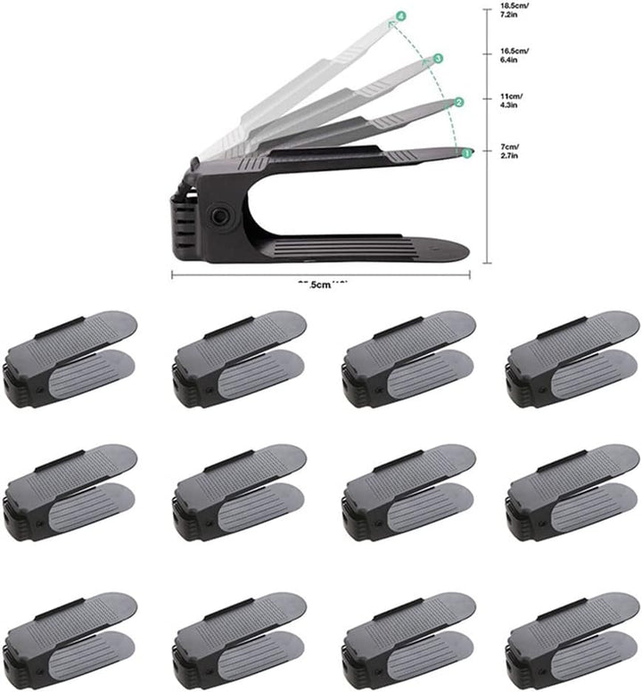 LANTUS Einstellbare Schuhstapler,rutschfest Shoe Organizer, 60 Stück Schuhorganizer Platzsparend Ver