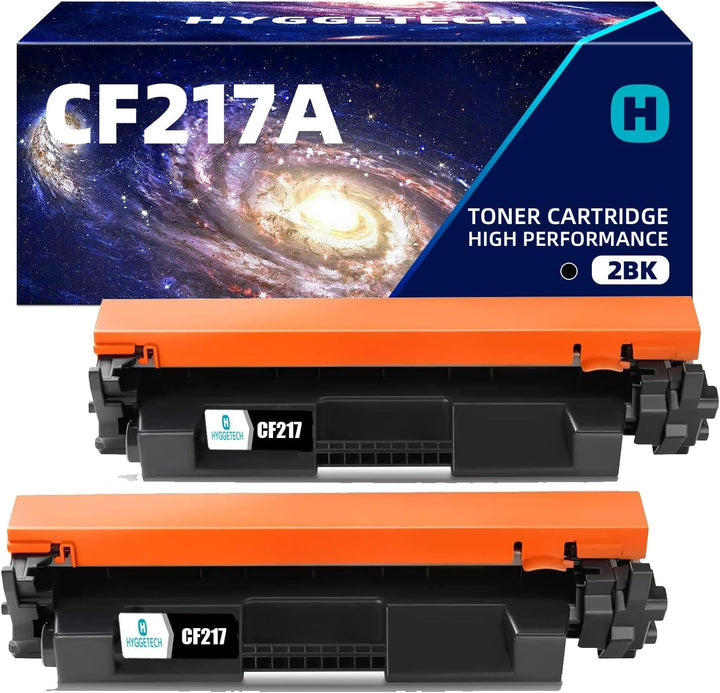 Hyggetech 2-Pack Compatible Toner Cartridge Replacement for HP CF217A 17A for HP Laserjet Pro M130MF