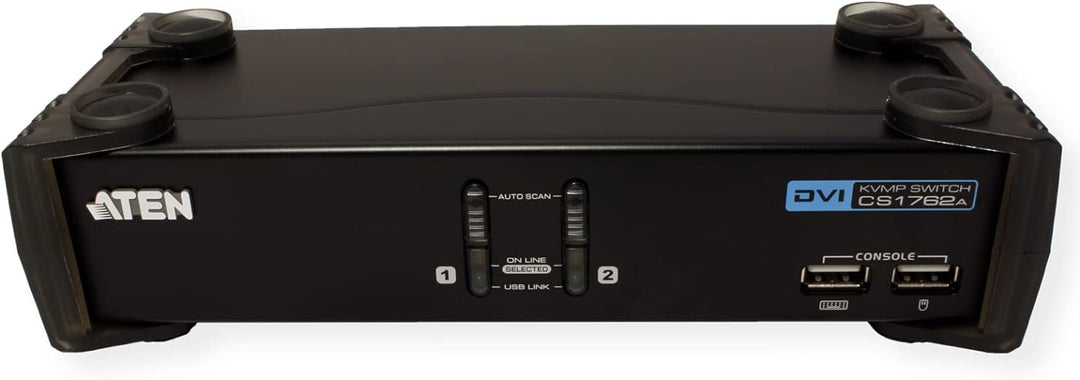 ATEN CS1762A-AT-G KVM 2X Port USB/DVI Switch, schwarz
