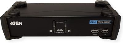 ATEN CS1762A-AT-G KVM 2X Port USB/DVI Switch, schwarz