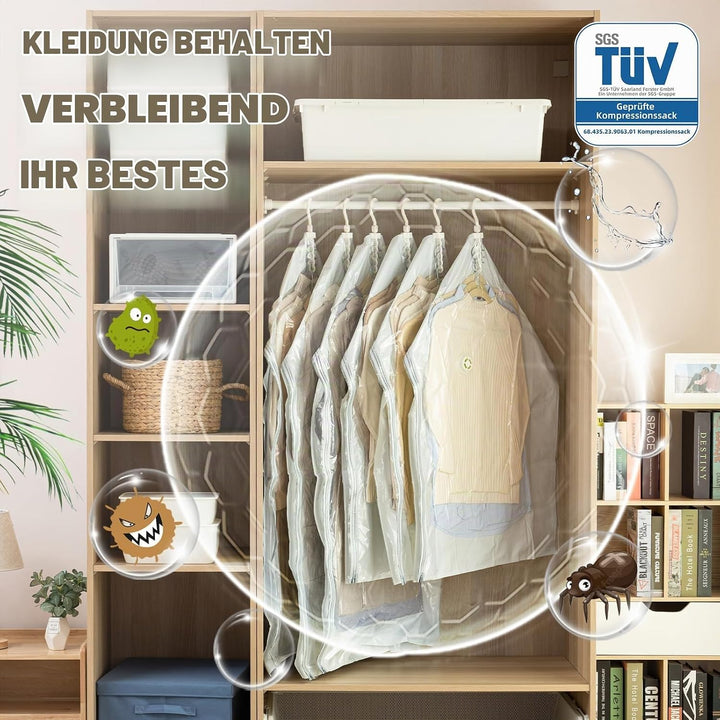 TAILI Vakuumbeutel für Kleidung Hängend, Vacuum Bags for Clothing Vakuumierbeutel Kleidung Mit Kleid