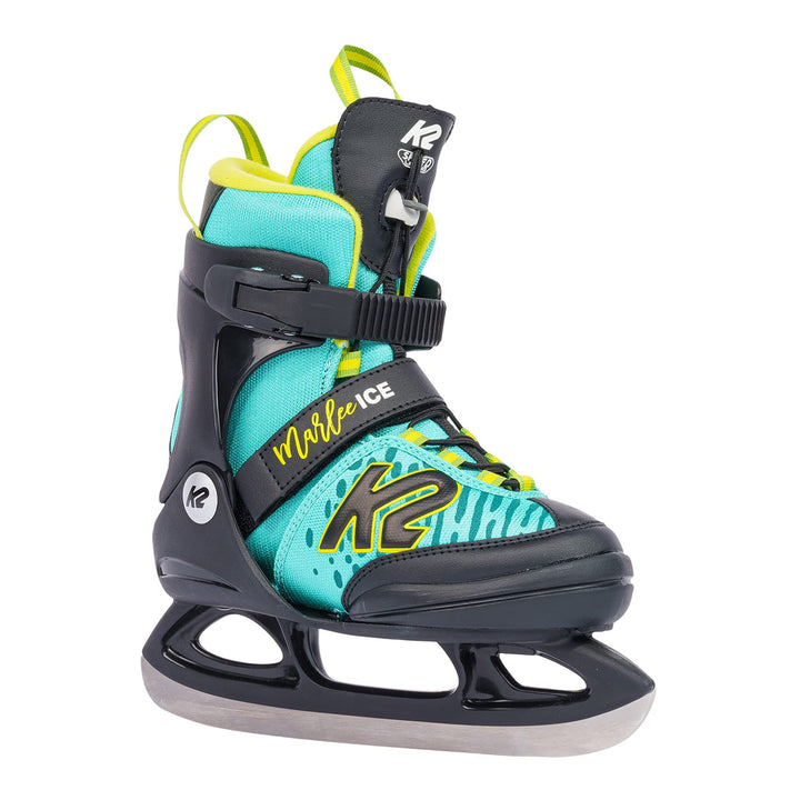 K2 Skates Mädchen Schlittschuhe Marlee Ice, turquise - yellow, 25G0210 M (EU: 32-37 / UK: 13-4 / US: