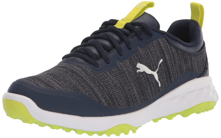 PUMA GOLF Herren Fusion Pro Extra Wide Golfschuh 41 EU Peacoat Puma Silver Limepunch, 41 EU Peacoat