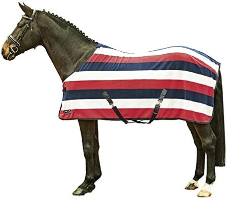 HKM 550819 Abschwitzdecke fashion stripes mit Kreuzgurt, L dunkel / Steinkohle 155, dunkel / Steinko