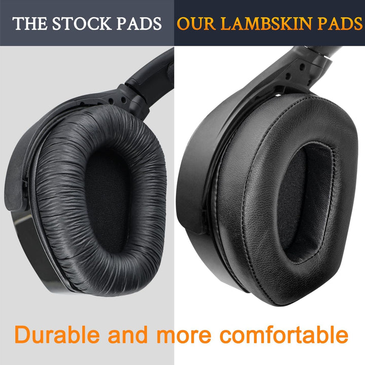 SOULWIT Lammfell Ersatzpolster Ersatz Ohrpolster für Sennheiser RS165/TR165/RS175/TR175/RS185/TR185/