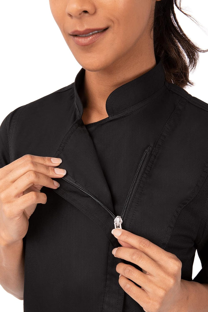 Chef Works Damen Springfield Chef Coat Kochjacke M Schwarz, M Schwarz