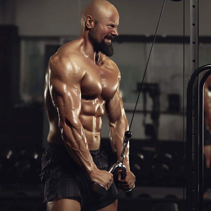 DYNASQUARE Lat Pull Down Attachments Drehbarer Reihengriff + V-Stange + gerade Stange + Trizepsseil,