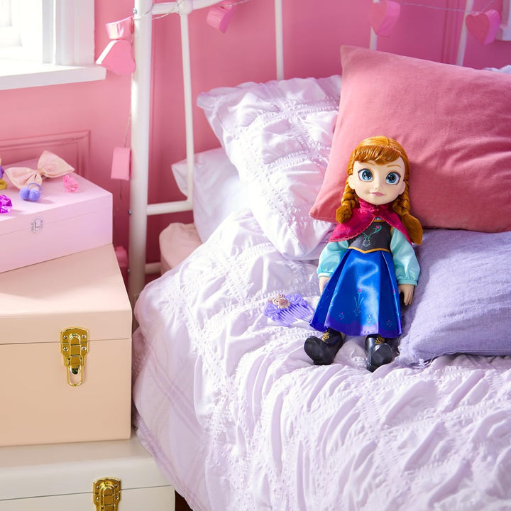 Disney Store Official - Die Eiskönigin - Völlig unverfroren - Anna - Puppe mit Spielzeughaarbürste -