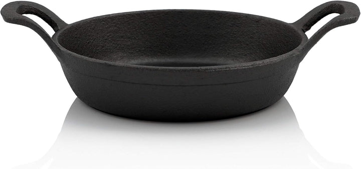 BBQ-Toro Gusseisen Servierpfännchen Set, 6 Stück | Ø 20 cm - rund | Grillpfannen Pfännchen, Gusspfan