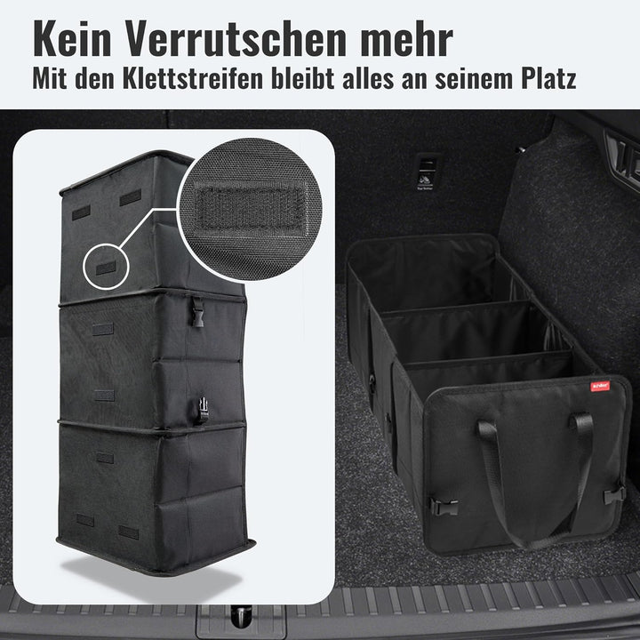achilles Faltbare Autobox, Auto Organizer, Grössenverstellbare Kofferraumtasche, Faltkorb, Autotasch
