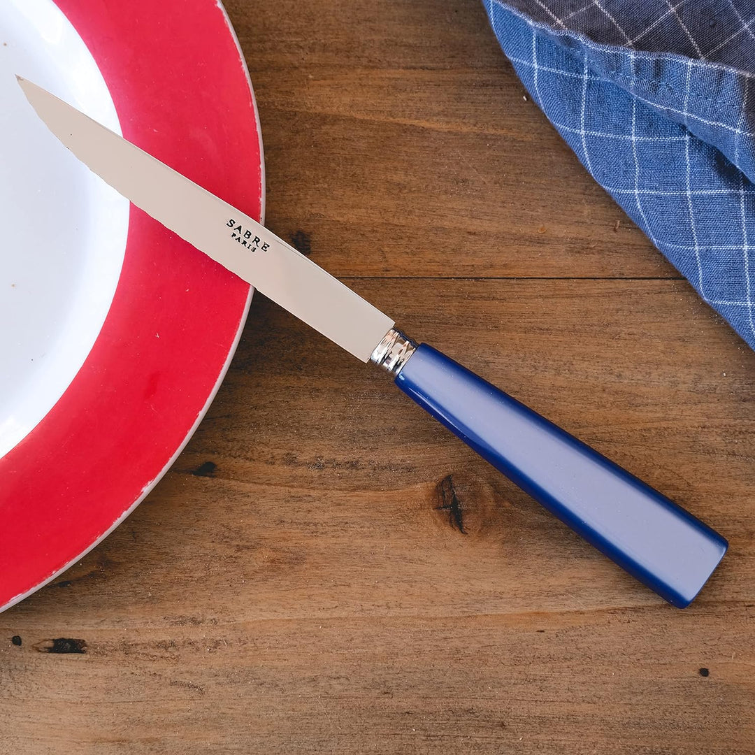 SABRE PARIS - 6er Set Steakmesser Mit Wellenschliff - Icon - Fleischmesser - Edelstahl & Acryl - Spü