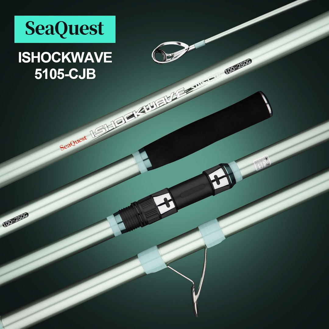Seaquest Surf Fishing Rod Carbon Surf Cast Rod ISHOCKWAVE 5105-CJB 510CM SeaQuest, ISHOCKWAVE 5105-C