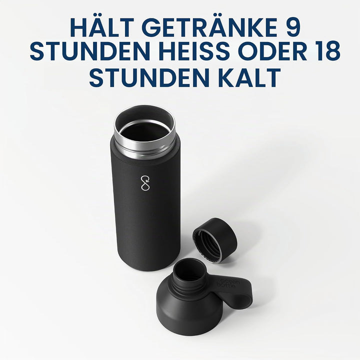 Ocean Bottle wiederverwendbare Edelstahl Wasserflasche - 100% spülmaschinenfest, doppelwandige Therm