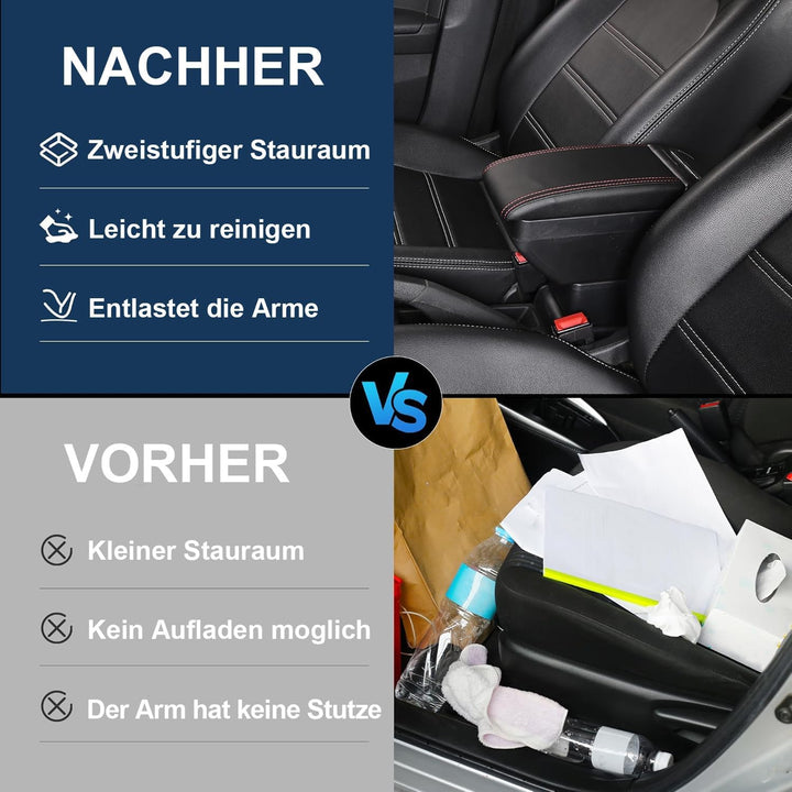 Doppelschicht Armlehne Box Für Mitsubishi Mirage Attraction Space Star 2014-2023 Mittelkonsole Aufbe