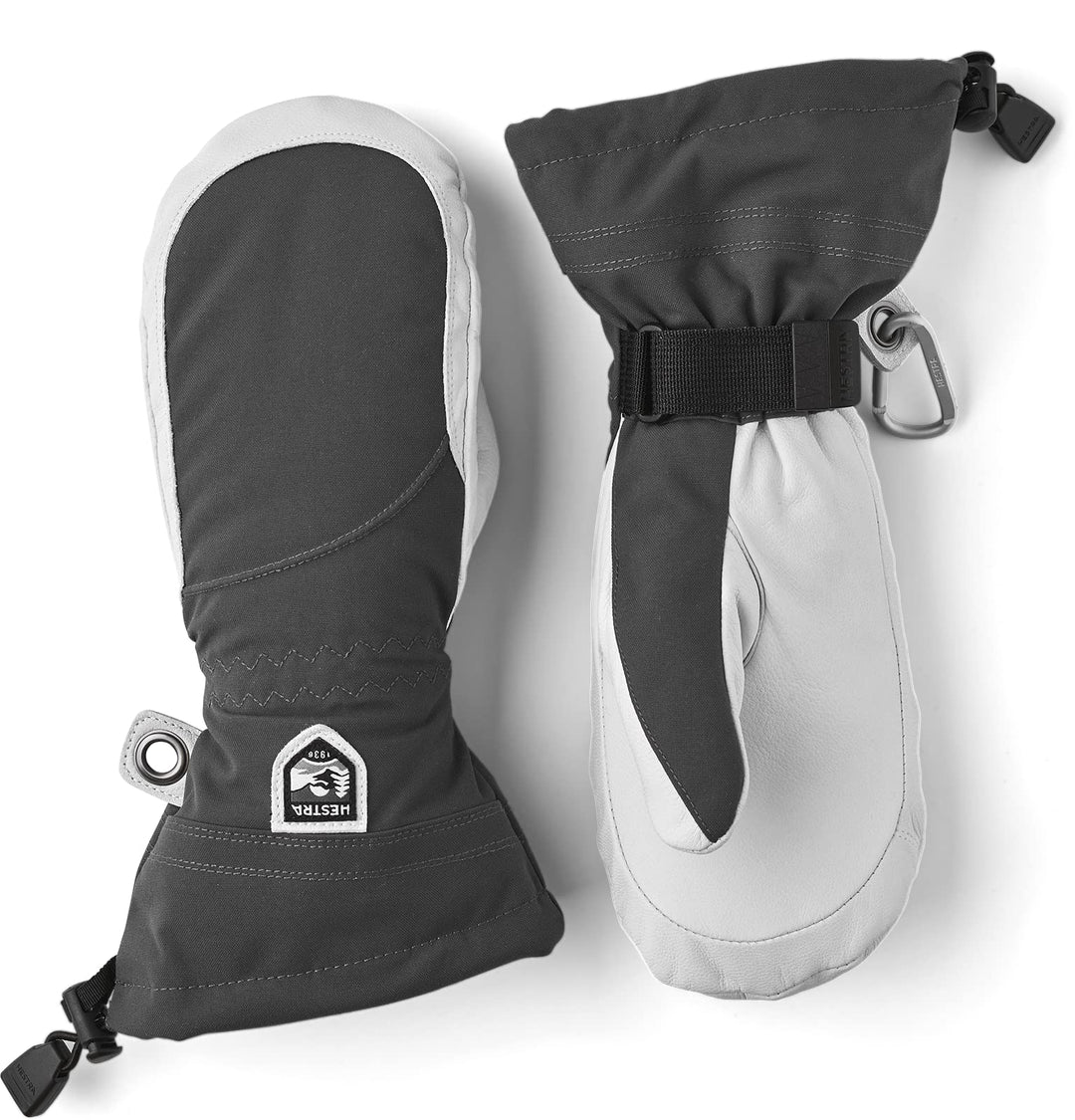 Hestra Heli Skihandschuhe für Damen – klassischer Leder-Schneefäustling zum Skifahren, Snowboarden u