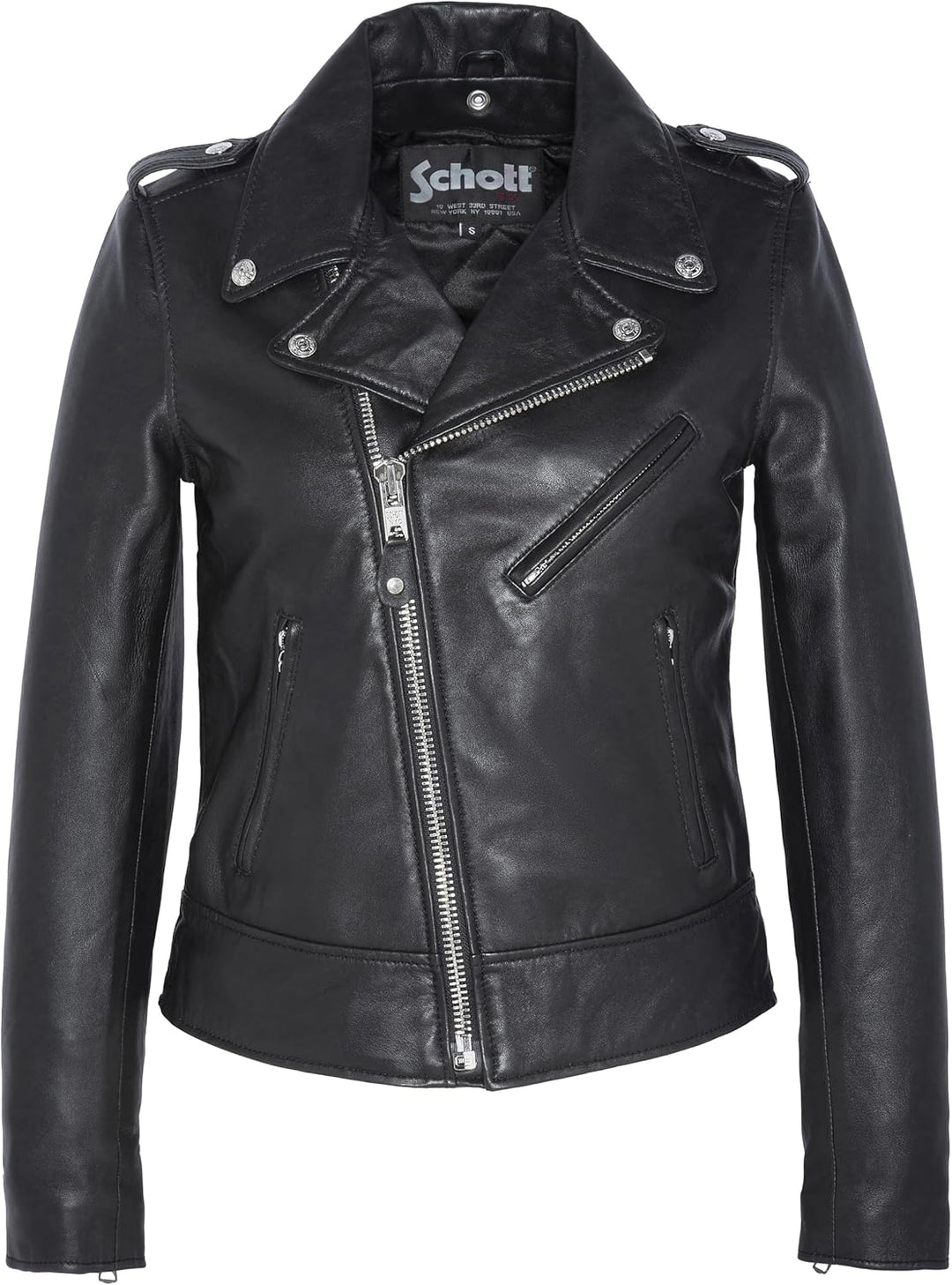 Schott NYC Damen Jacke S Schwarz (Black 90), S Schwarz (Black 90)