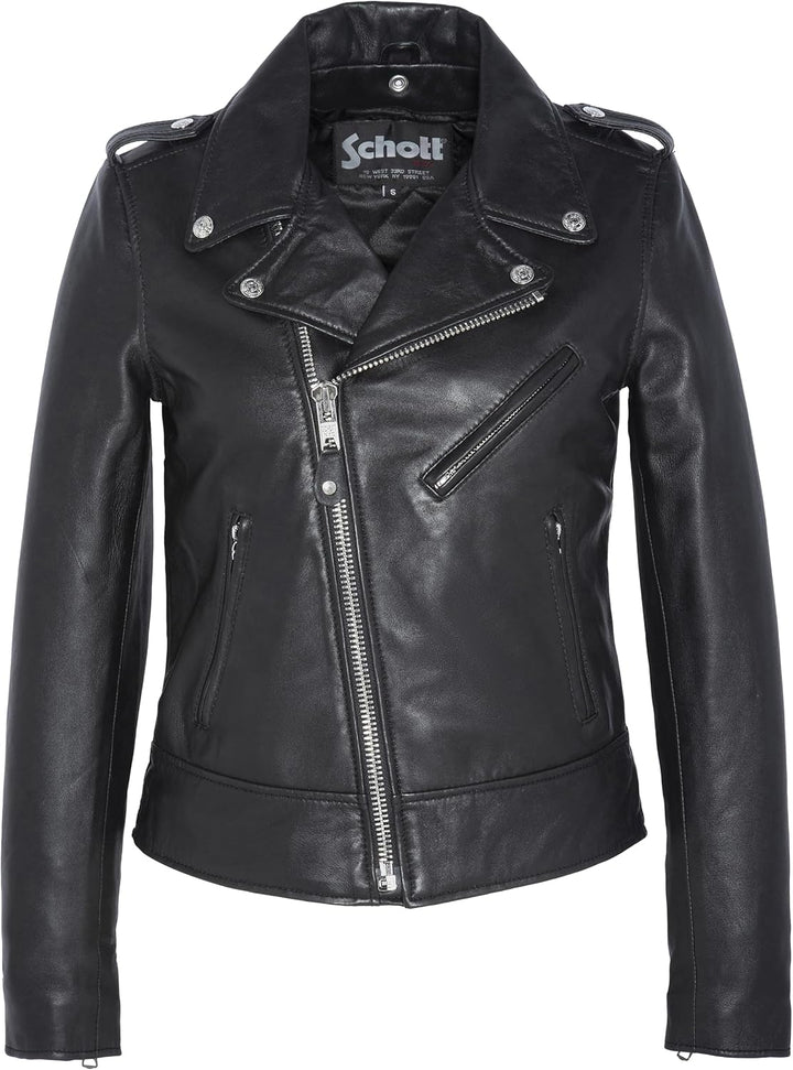 Schott NYC Damen Jacke S Schwarz (Black 90), S Schwarz (Black 90)
