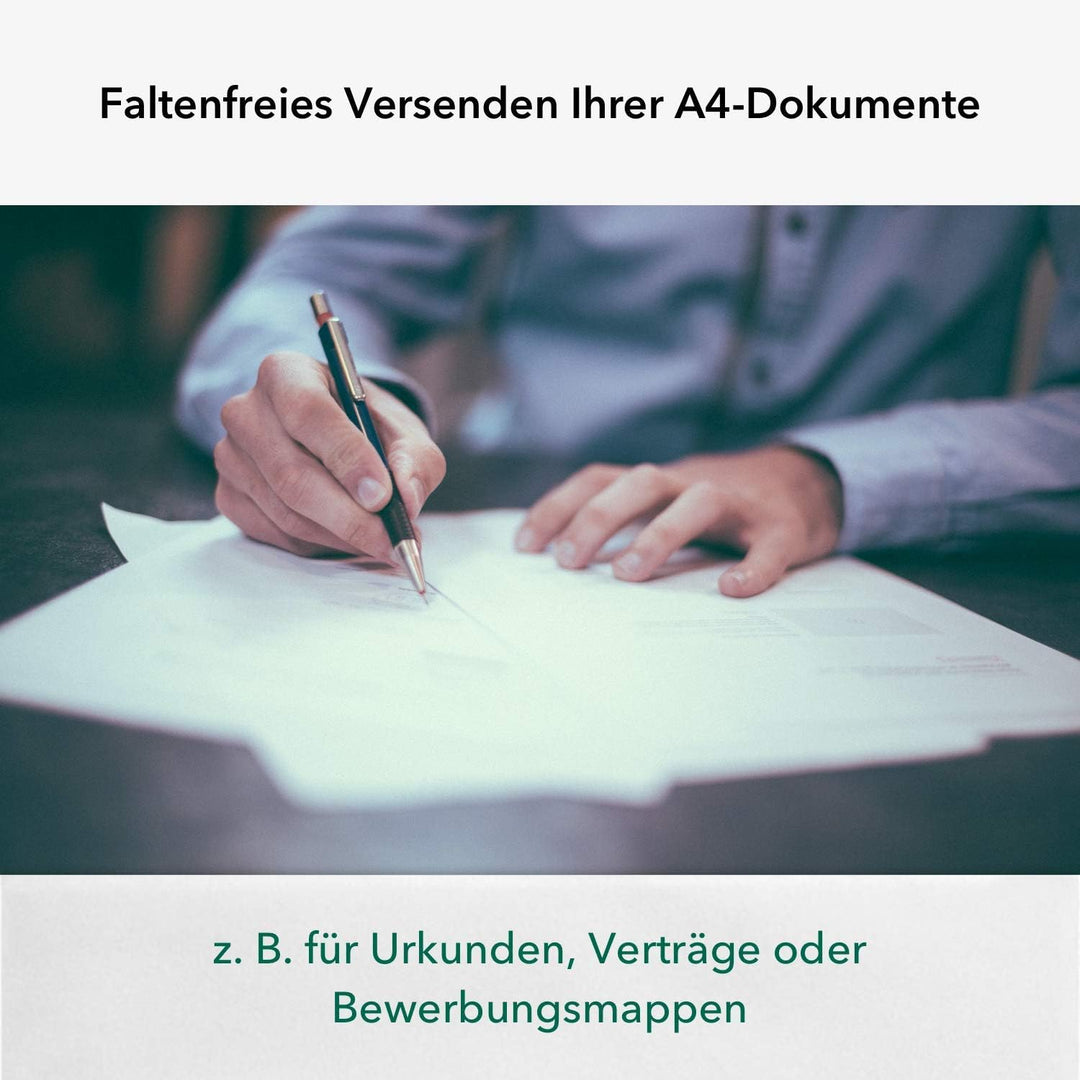 50 Stück Premium Versandtaschen B4 in Weiss, mit Papprückwand, Haftklebung und Abdeckstreifen, 250 x