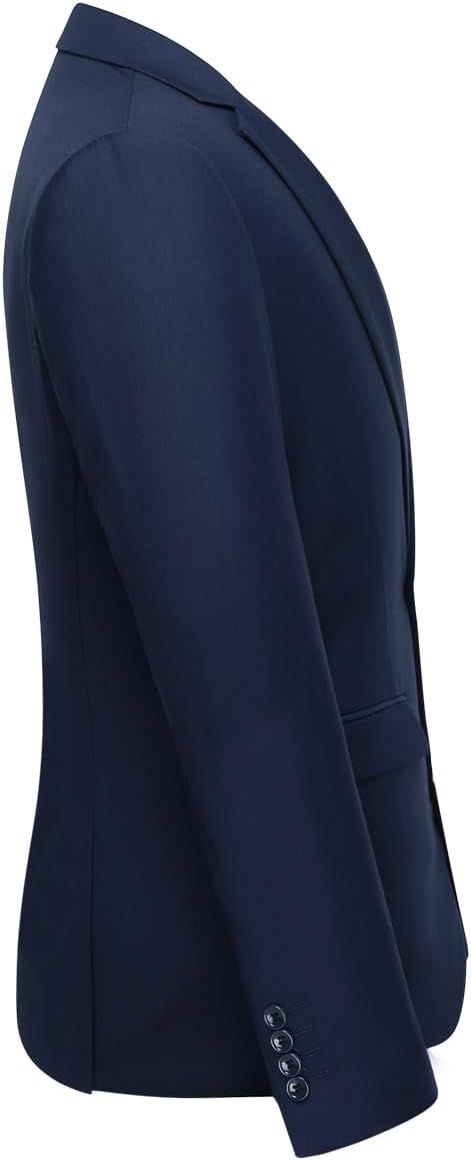 Allthemen Herrenanzug 2 Teilig Slim Fit Anzüge Business Hochzeitanzug für Männer S Dunkelblau, S Dun