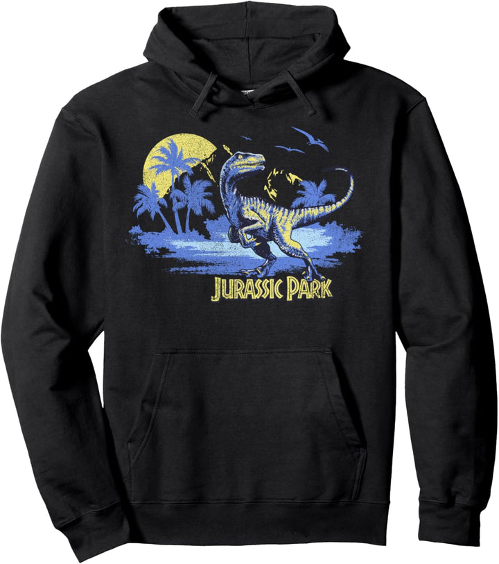 Jurassic Park Raptor Sunset Logo Pullover Hoodie