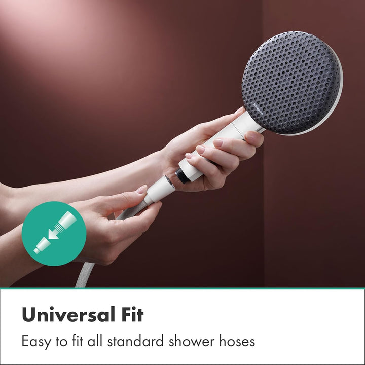 hansgrohe Raindance Alive Select S - wassersparender Duschkopf 5,7 l/min (EcoSmart+), Handbrause mit