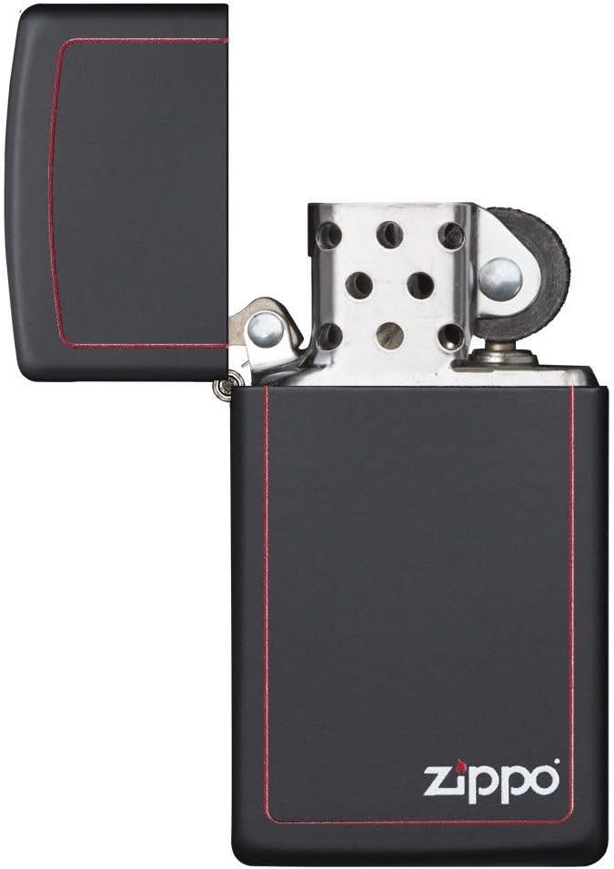 Zippo Black Matte Slim w/Border
