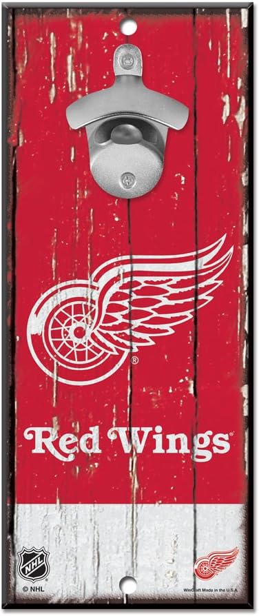 Wincraft Detroit Red Wings NHL Schild mit Flaschenöffner