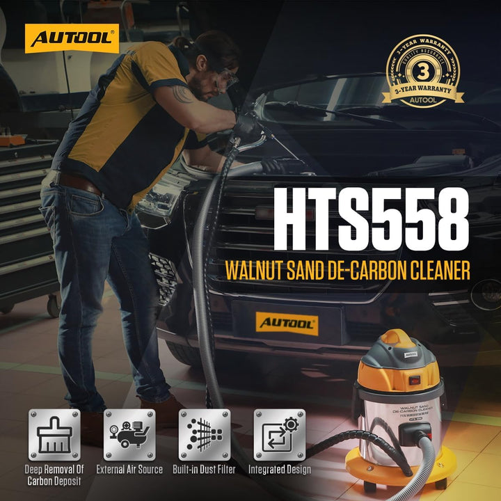 AUTOOL HTS558 Strahlgeräte Nussschalen Strahlgerät, Automotor-Einlassventil-Reinigungsmaschine 220V