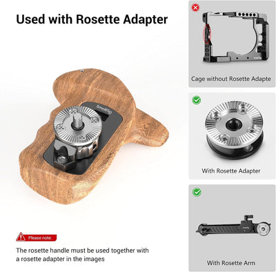 SMALLRIG Remote Control Rosette Handle Seitengriff mit Aufnahme Start/Stop Fernauslöser für mehrere