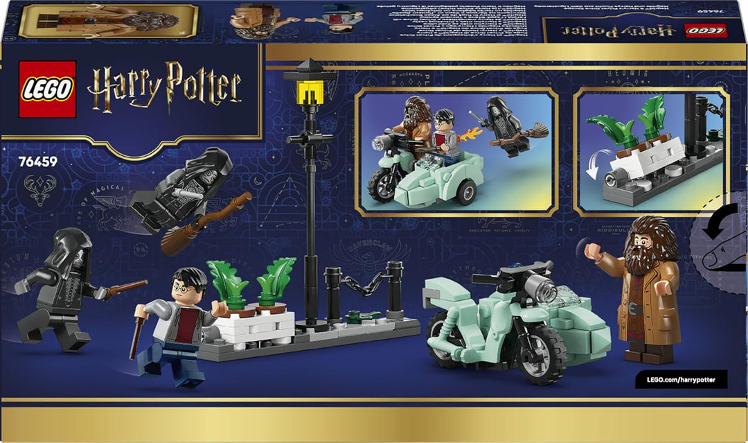 LEGO Harry Potter Hagrids und Harrys Flucht aus dem Ligusterweg - Motorrad Spielzeug mit 4 Minifigur