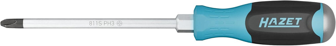 HAZET Schraubendreher mit Schlagkappe 811S-PH3, SW PH3, Kreuzschlitz Profil, 260 mm Länge, rutschfes