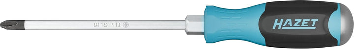HAZET Schraubendreher mit Schlagkappe 811S-PH3, SW PH3, Kreuzschlitz Profil, 260 mm Länge, rutschfes