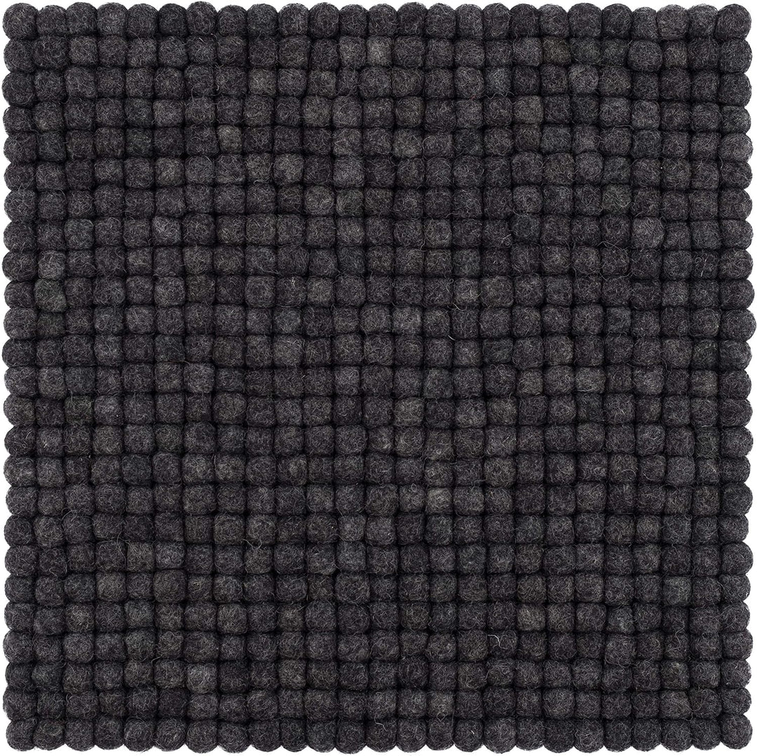 myfelt Filzkugel Sitzauflage Stuhlauflage - Hugo - 36x36 cm, anthrazit, Anthrazit