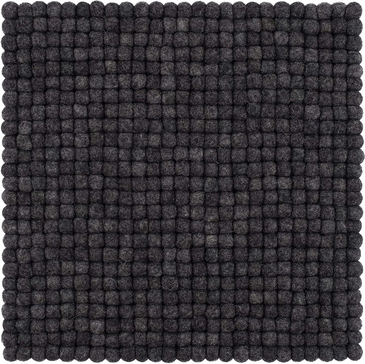 myfelt Filzkugel Sitzauflage Stuhlauflage - Hugo - 36x36 cm, anthrazit, Anthrazit