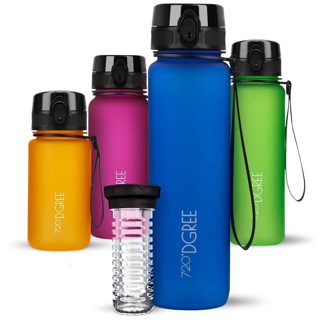 720°DGREE Trinkflasche “uberBottle“ 350ml, 500ml, 650ml, 1l, 1,5 Liter softTouch +Früchtebehälter -