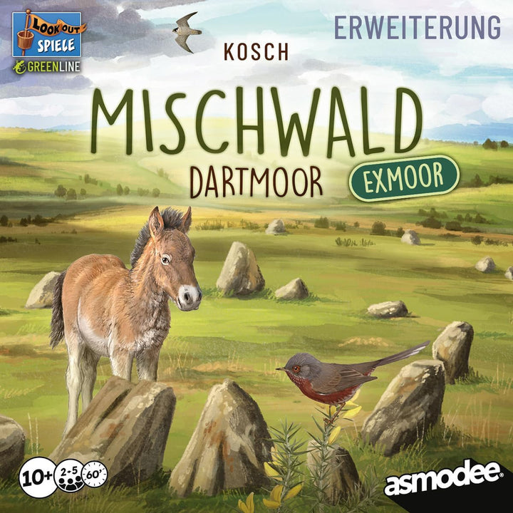 Asmodee, Mischwald: Dartmoor – Exmoor, DE-Version, Kennerspiel-Erweiterung für 2-5 Spieler ab 10 Jah