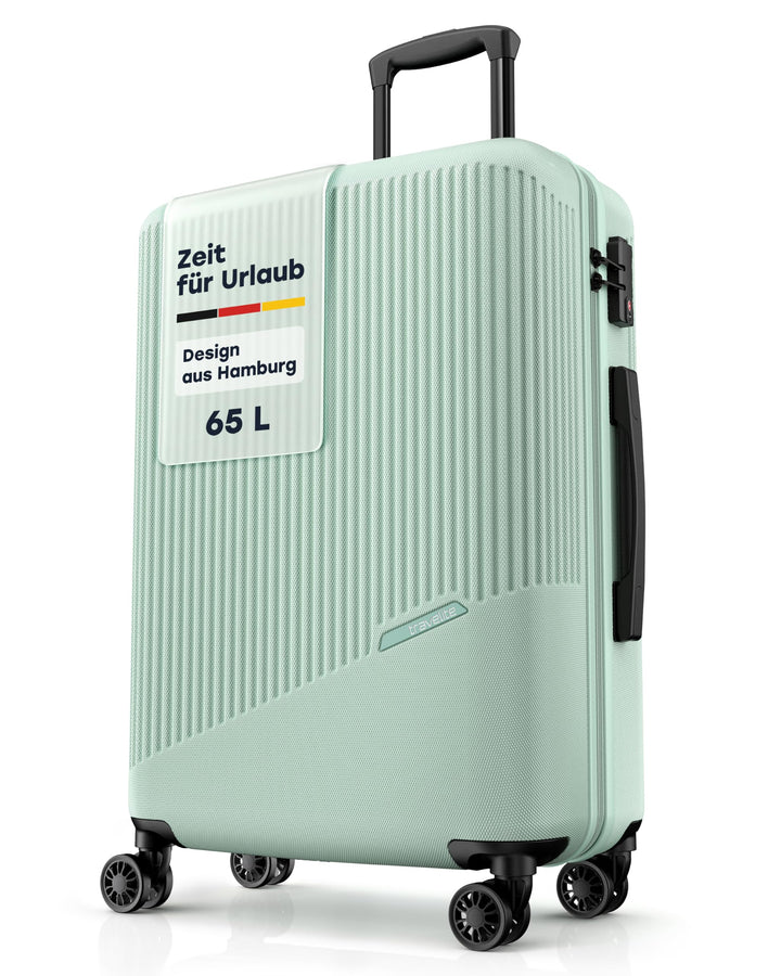 travelite 4-Rad Hartschalenkoffer mittelgross 65 Liter, Gepäck Serie BALI: ABS Hartschalen Trolley m