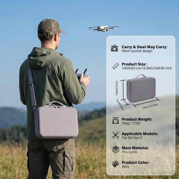 Neo 2 Tasche, Tragetasche für DJI NEO 2 Tragbar PU Aufbewahrungstasche | für Goggles N3, RC Motion 3