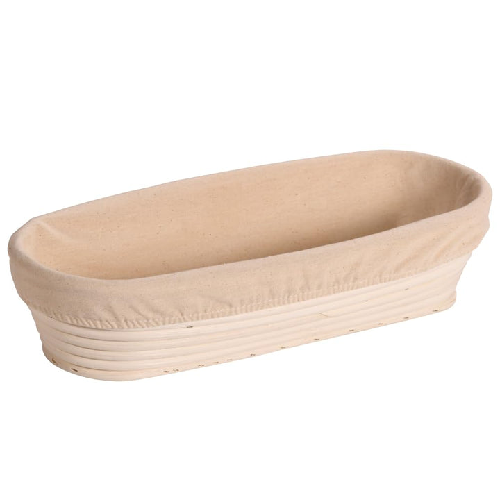 KESPER | Gärkorb/Brotkorb mit Textilfutter, Material: Rattan, Masse: B: 35 x T: 15 x H: 8 cm, Farbe: