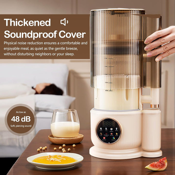 Nussmilchmaschine, Wandbrechender Maschine 1500 ml Automatische Sojamilch Maschine Smoothie und Saft